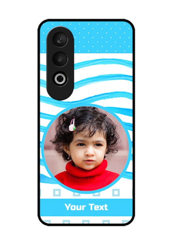 OnePlus Nord CE 4 Custom Glass Phone CaseSimple Blue Case Design