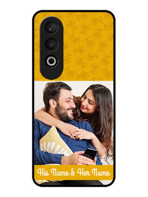 Custom OnePlus Nord CE 4 Custom Glass Phone CaseYellow Floral Design