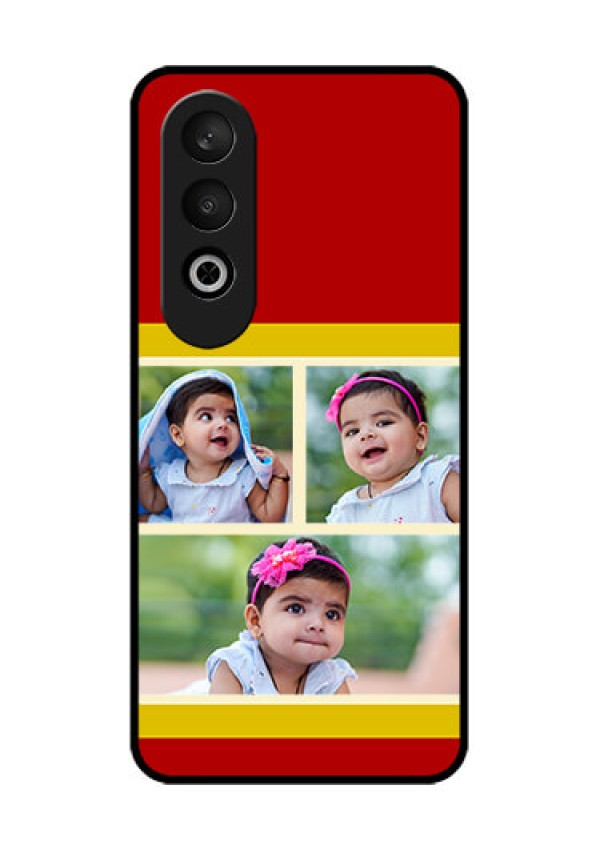 OnePlus Nord CE 4 Custom Glass Phone CaseMultiple Pic Upload Design