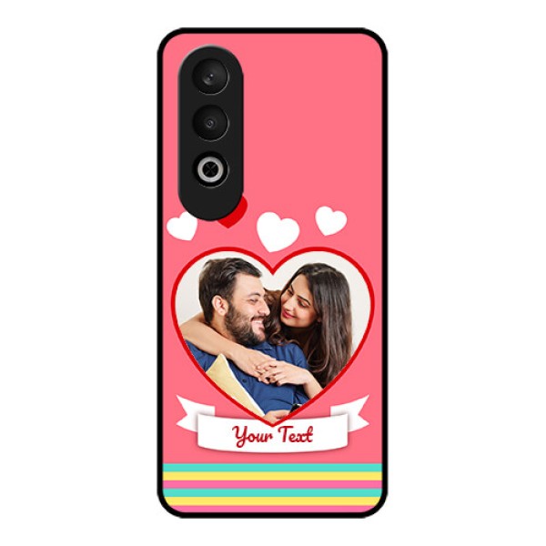 OnePlus Nord CE 4 Custom Glass Phone CaseLove Shapes Doodle Design