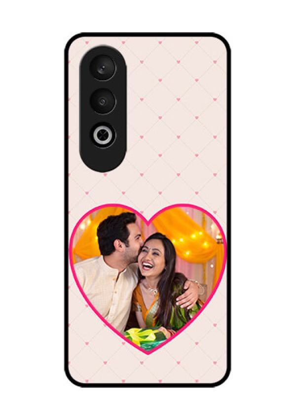 OnePlus Nord CE 4 Custom Glass Phone CaseHeart Shape Design