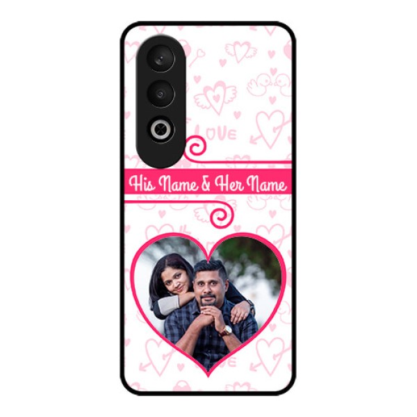 OnePlus Nord CE 4 Custom Glass Phone CaseHeart Shape Love Design