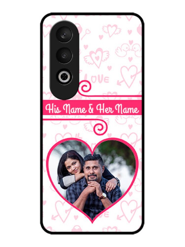 Custom OnePlus Nord CE 4 Custom Glass Phone CaseHeart Shape Love Design