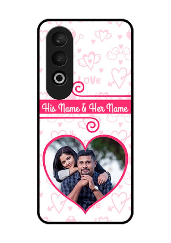 OnePlus Nord CE 4 Custom Glass Phone CaseHeart Shape Love Design