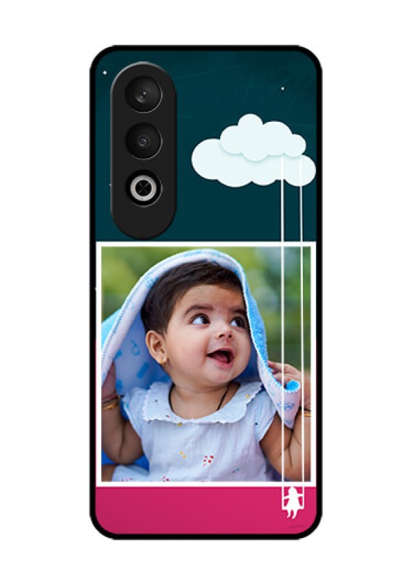 OnePlus Nord CE 4 Custom Glass Phone CaseCute Girl With Cloud Design