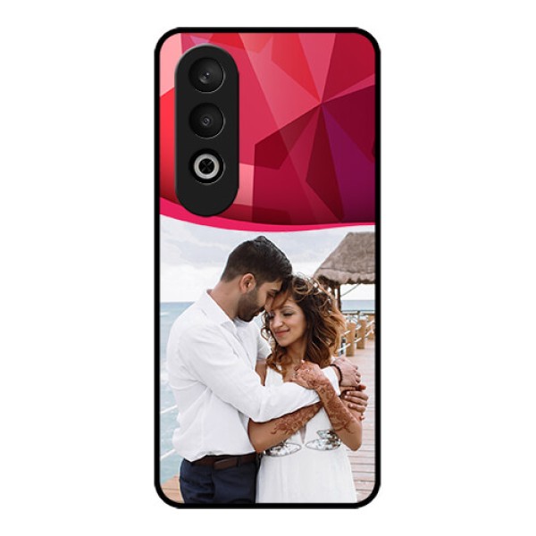 OnePlus Nord CE 4 Custom Glass Phone CaseRed Abstract Design