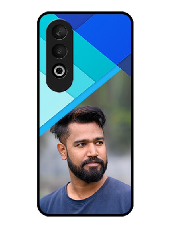 Custom OnePlus Nord CE 4 Custom Glass Phone CaseBlue Pattern Design