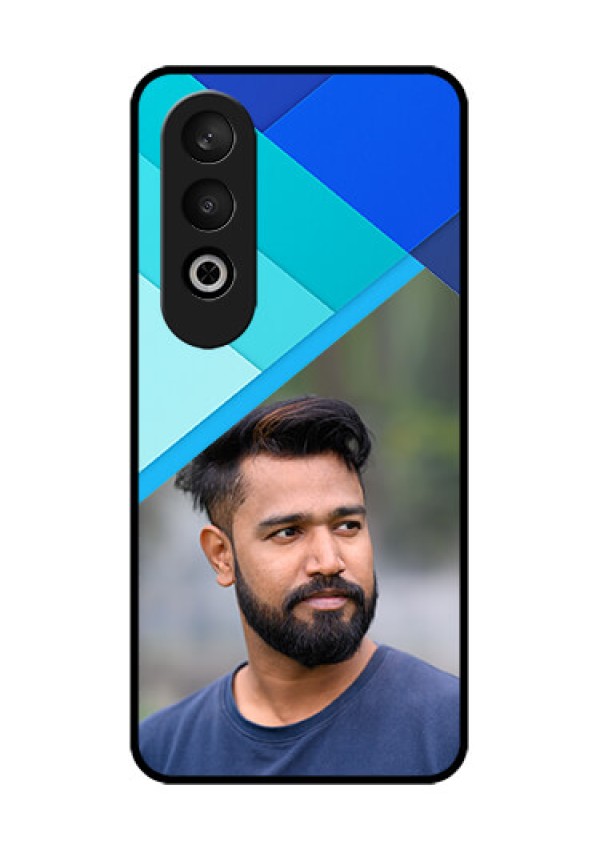 OnePlus Nord CE 4 Custom Glass Phone CaseBlue Pattern Design