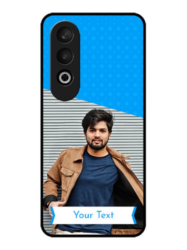 Custom OnePlus Nord CE 4 Custom Glass Phone CaseSimple Blue Color Design