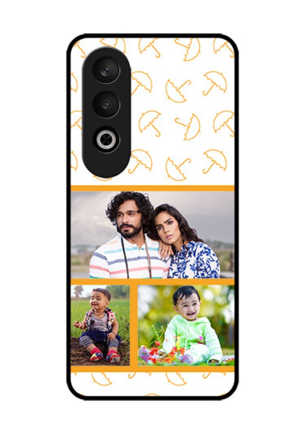 OnePlus Nord CE 4 Custom Glass Phone CaseYellow Pattern Design