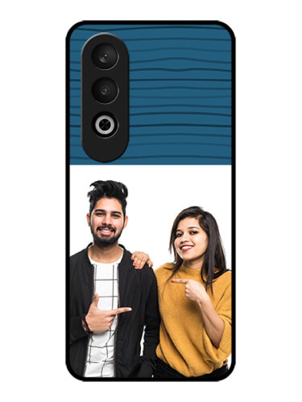 Custom OnePlus Nord CE 4 Custom Glass Phone CaseBlue Pattern Cover Design