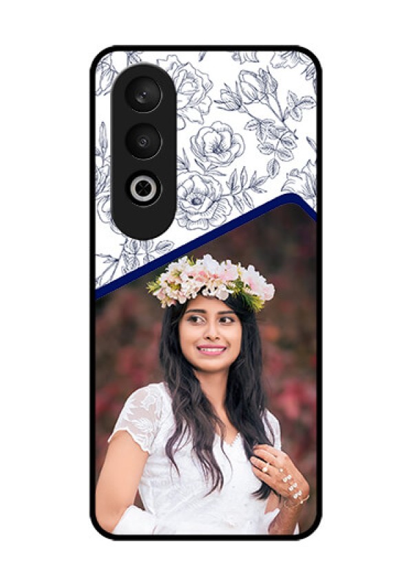 OnePlus Nord CE 4 Custom Glass Phone CaseClassy Floral Design