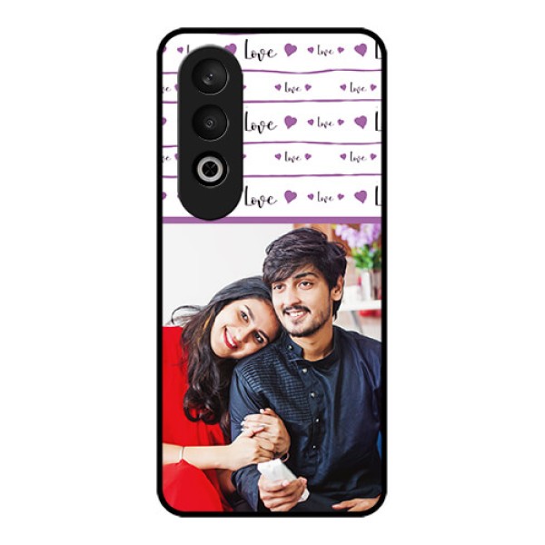 OnePlus Nord CE 4 Custom Glass Phone CaseCouples Heart Design