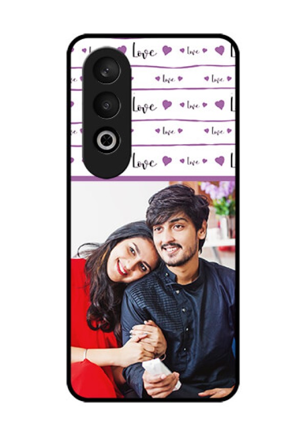 OnePlus Nord CE 4 Custom Glass Phone CaseCouples Heart Design