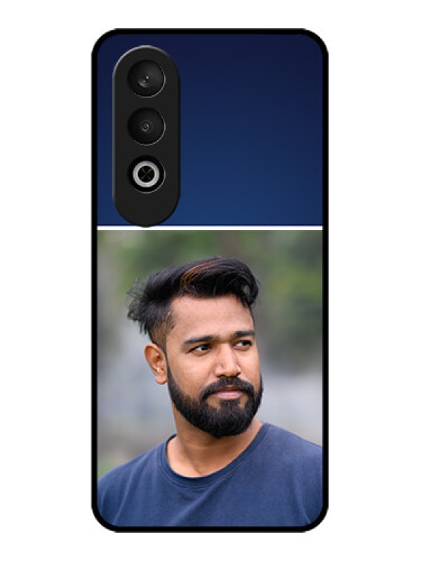 Custom OnePlus Nord CE 4 Custom Glass Phone CaseSimple Royal Blue Design