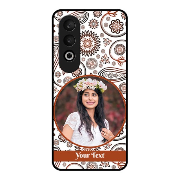 OnePlus Nord CE 4 Custom Glass Phone CaseAbstract Flower Design