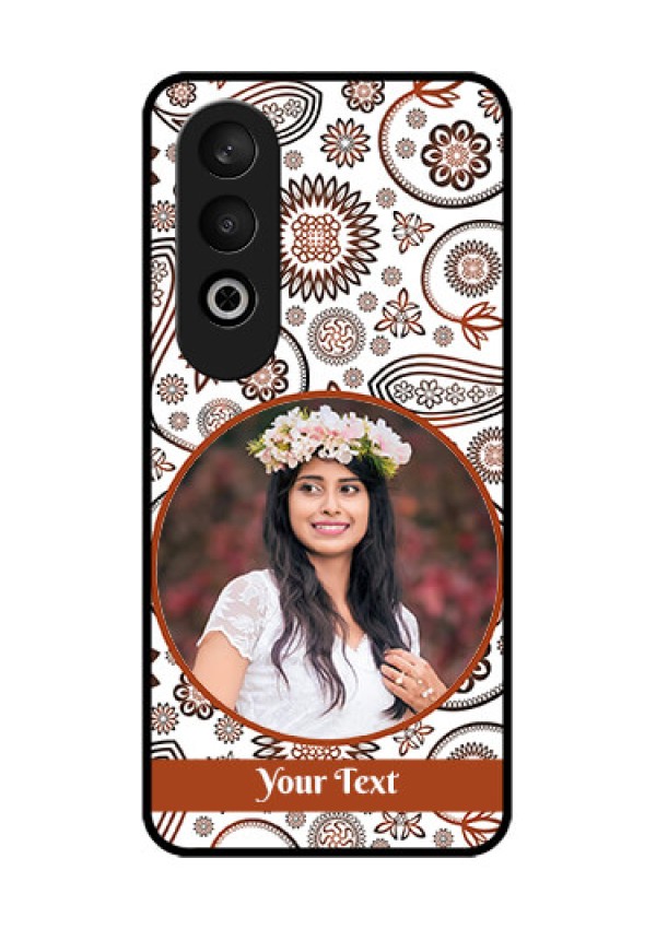 OnePlus Nord CE 4 Custom Glass Phone CaseAbstract Flower Design