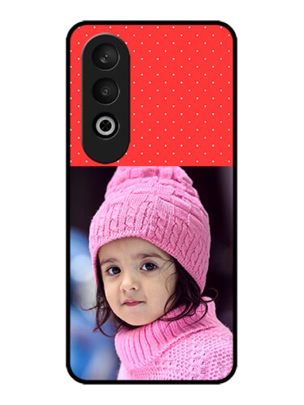 Custom OnePlus Nord CE 4 Custom Glass Phone CaseRed Pattern Design