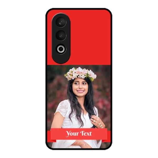 OnePlus Nord CE 4 Custom Glass Phone CaseSimple Red Color Design