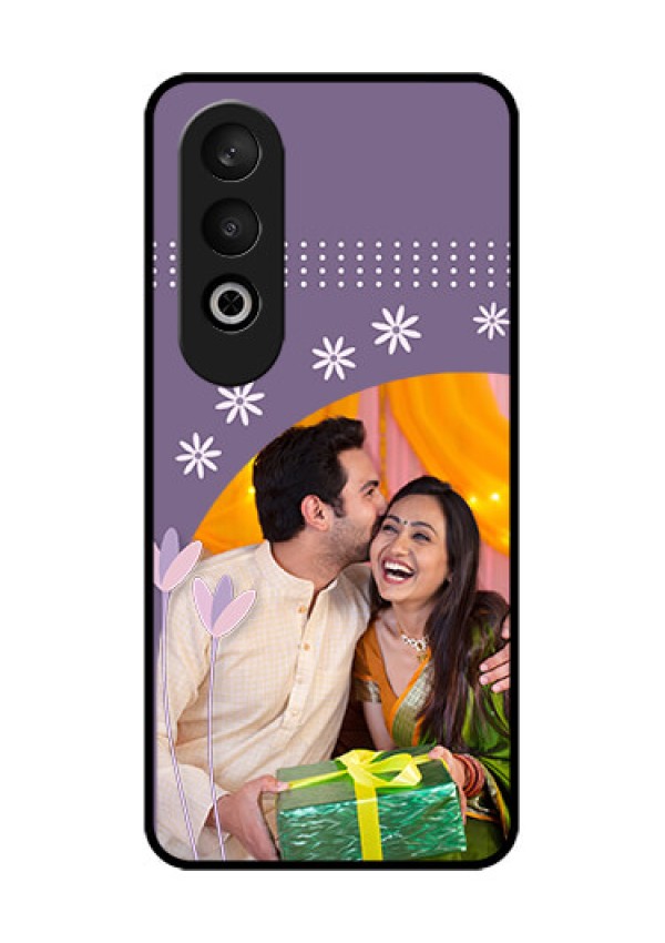 OnePlus Nord CE 4 Custom Glass Phone CaseLavender Flowers Design