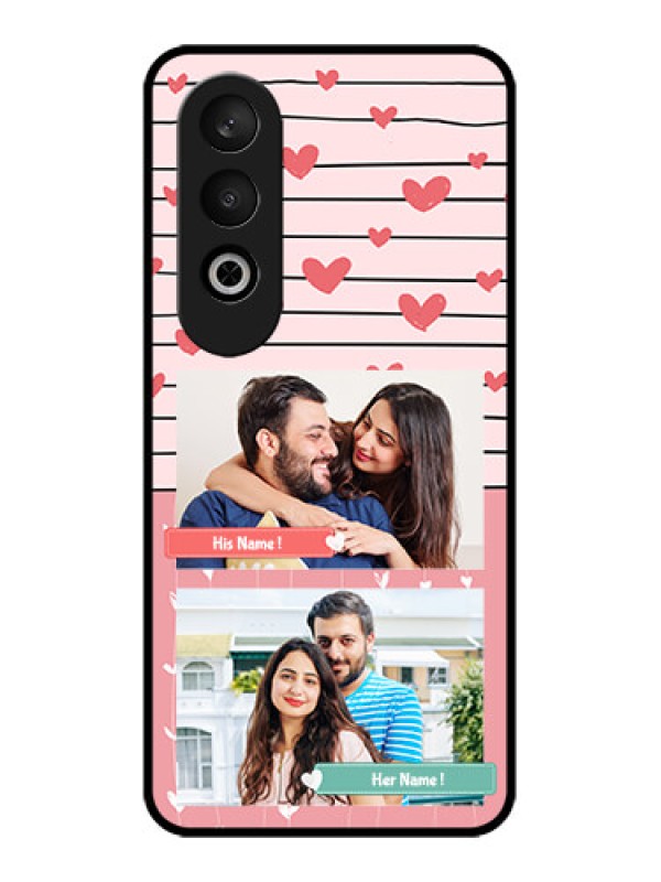 Custom OnePlus Nord CE 4 Custom Glass Phone CasePhoto With Heart Design