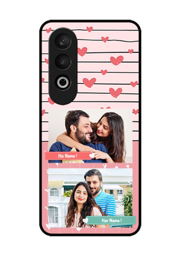 OnePlus Nord CE 4 Custom Glass Phone CasePhoto With Heart Design