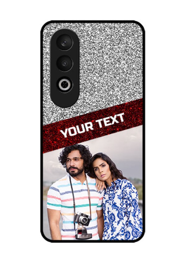 OnePlus Nord CE 4 Custom Glass Phone CaseImage Holder With Glitter Strip Design