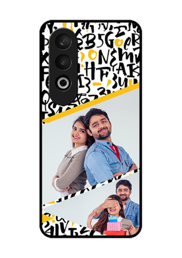 OnePlus Nord CE 4 Custom Glass Phone CaseLetters Pattern Design
