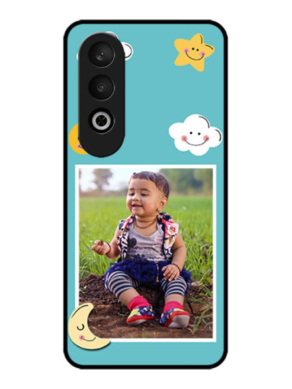 Custom OnePlus Nord CE 4 Custom Glass Phone CaseSmiley Kids Stars Design