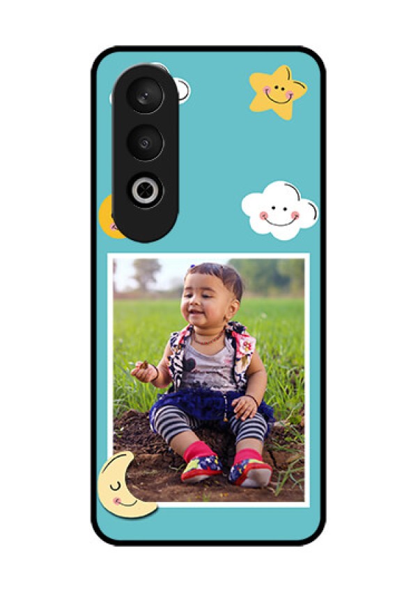 OnePlus Nord CE 4 Custom Glass Phone CaseSmiley Kids Stars Design