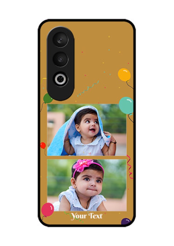 OnePlus Nord CE 4 Custom Glass Phone CaseImage Holder With Birthday Celebrations Design