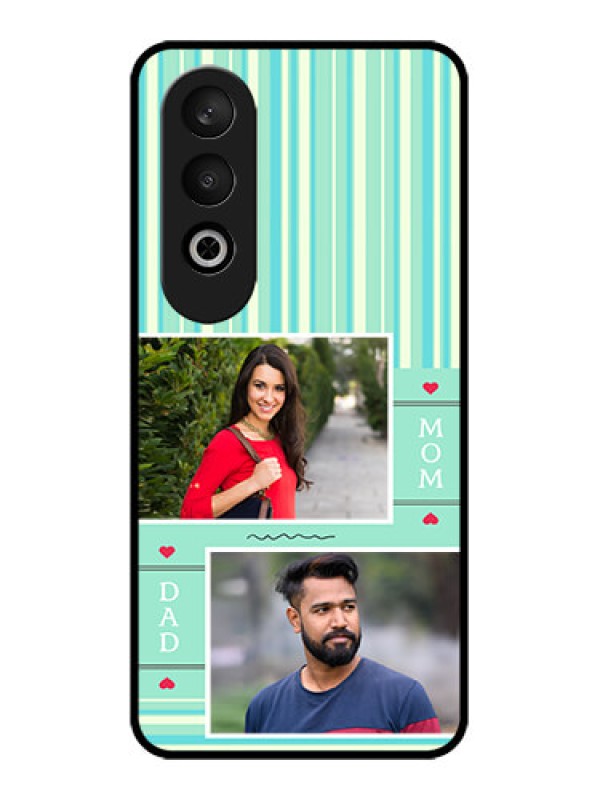 Custom OnePlus Nord CE 4 Custom Glass Phone CaseMom and Dad Pic Design