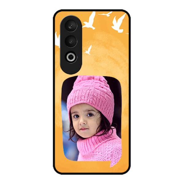 OnePlus Nord CE 4 Custom Glass Phone CaseWater Color Design With Bird Icons OnePlus Nord CE 4 Custom Glass Phone CaseWater Color Design With Bird Icons