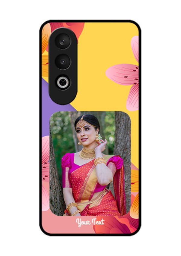 OnePlus Nord CE 4 Custom Glass Phone Case3 Image With Vintage Floral Design