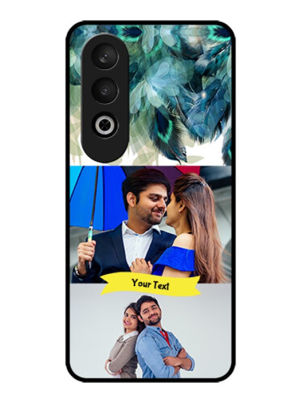 Custom OnePlus Nord CE 4 Custom Glass Phone CaseImage With Boho Peacock Feather Design