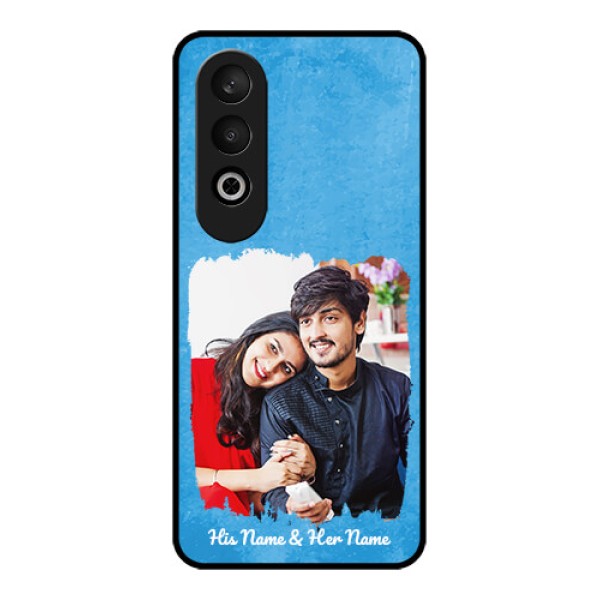 OnePlus Nord Ce 4 Custom Glass Phone Case - Blue Color Vintage Design OnePlus Nord Ce 4 Custom Glass Phone Case - Blue Color Vintage Design