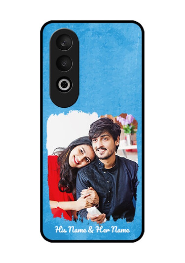 OnePlus Nord Ce 4 Custom Glass Phone Case - Blue Color Vintage Design
