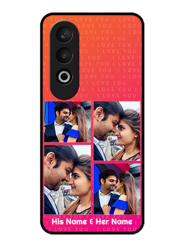 Custom OnePlus Nord CE 4 Custom Glass Phone CaseI Love You Pink Design