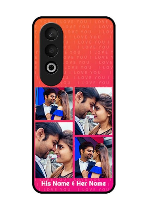 OnePlus Nord CE 4 Custom Glass Phone CaseI Love You Pink Design