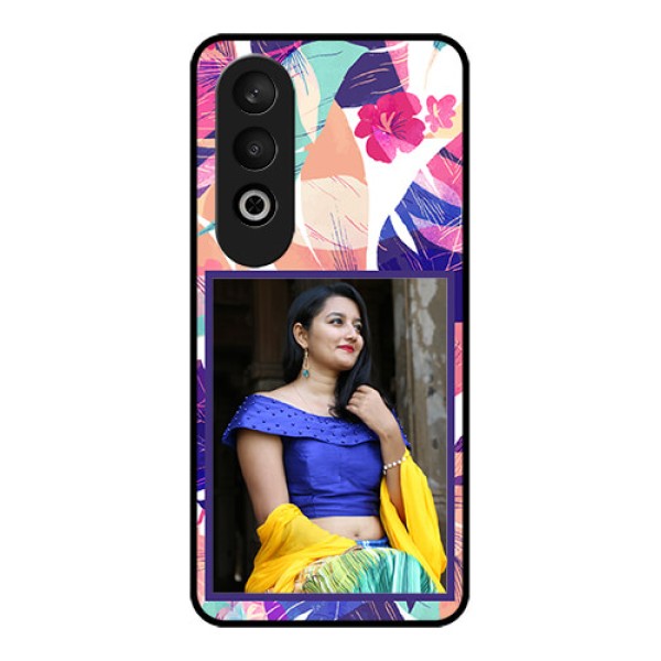 OnePlus Nord CE 4 Custom Glass Phone CaseAbstract Floral Design