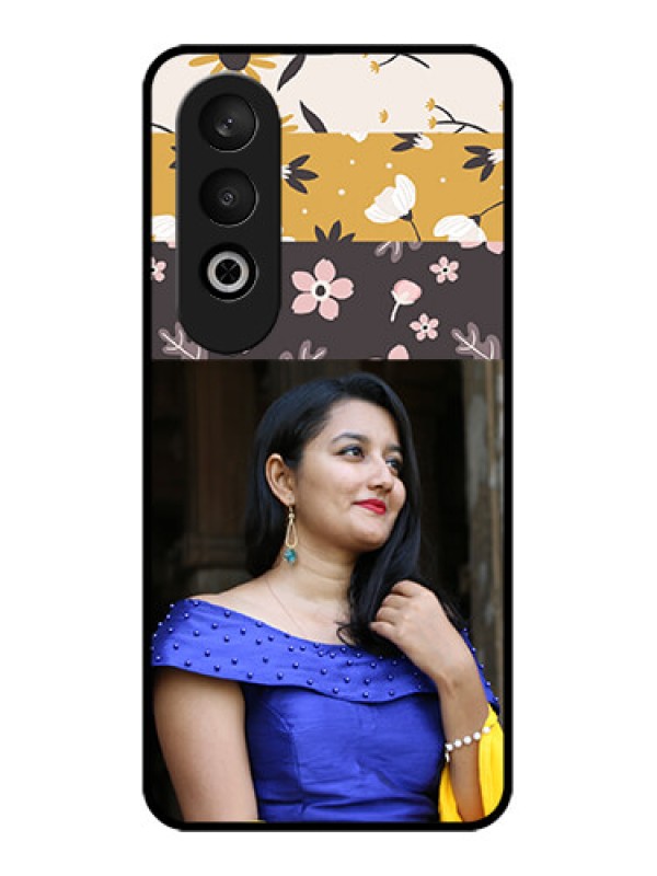 Custom OnePlus Nord CE 4 Custom Glass Phone CaseStylish Floral Design