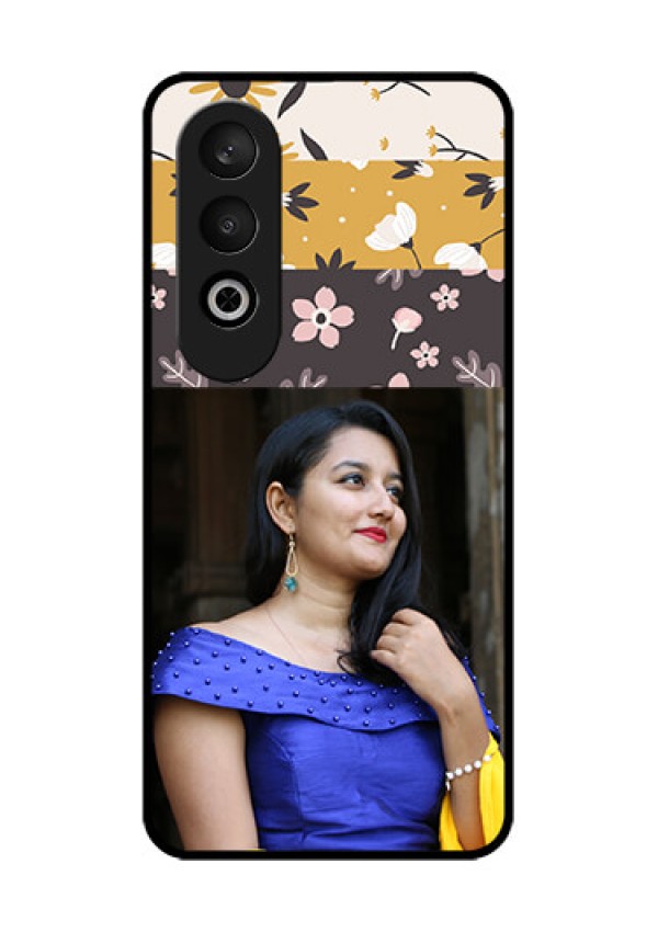 OnePlus Nord CE 4 Custom Glass Phone CaseStylish Floral Design