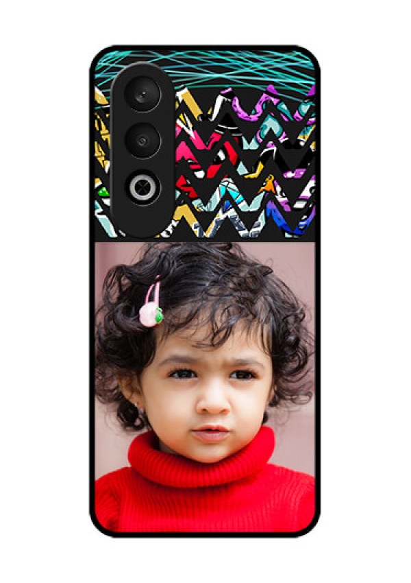 OnePlus Nord CE 4 Custom Glass Phone CaseNeon Abstract Design