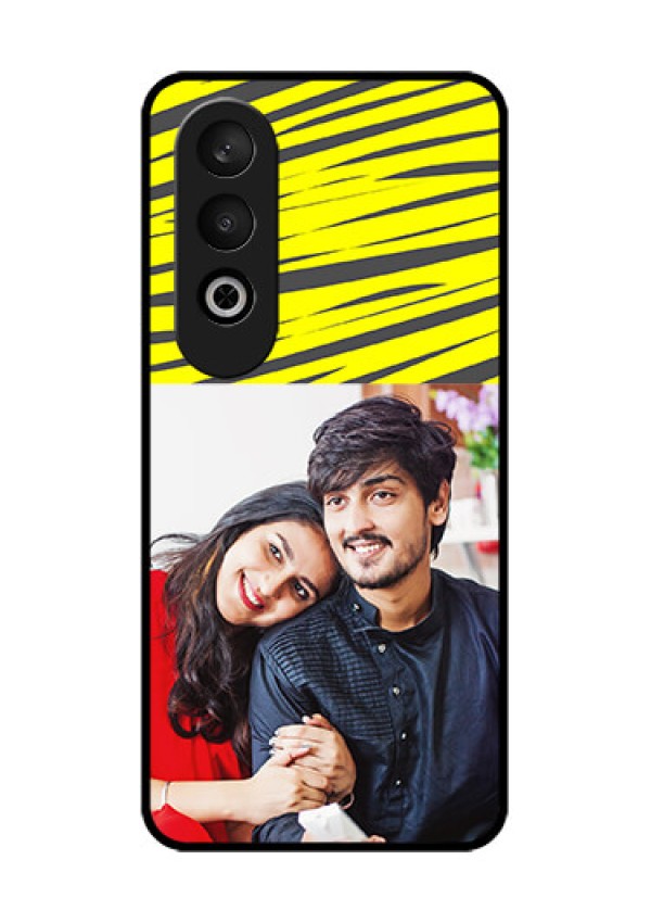 OnePlus Nord CE 4 Custom Glass Phone CaseYellow Abstract Design