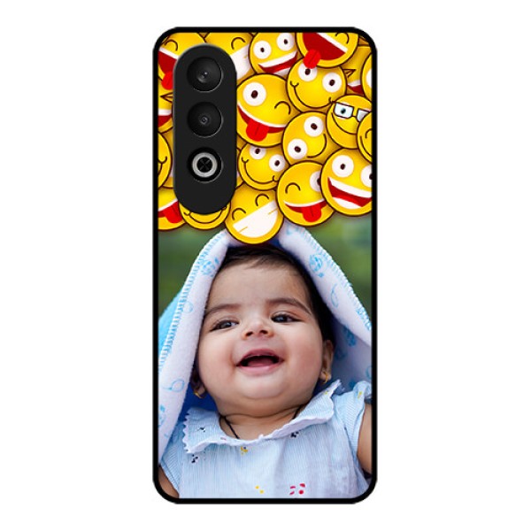 OnePlus Nord CE 4 Custom Glass Phone CaseWith Smiley Emoji Design OnePlus Nord CE 4 Custom Glass Phone CaseWith Smiley Emoji Design