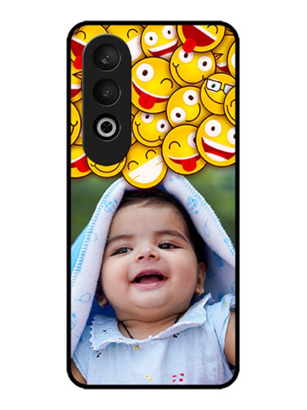 Custom OnePlus Nord CE 4 Custom Glass Phone CaseWith Smiley Emoji Design