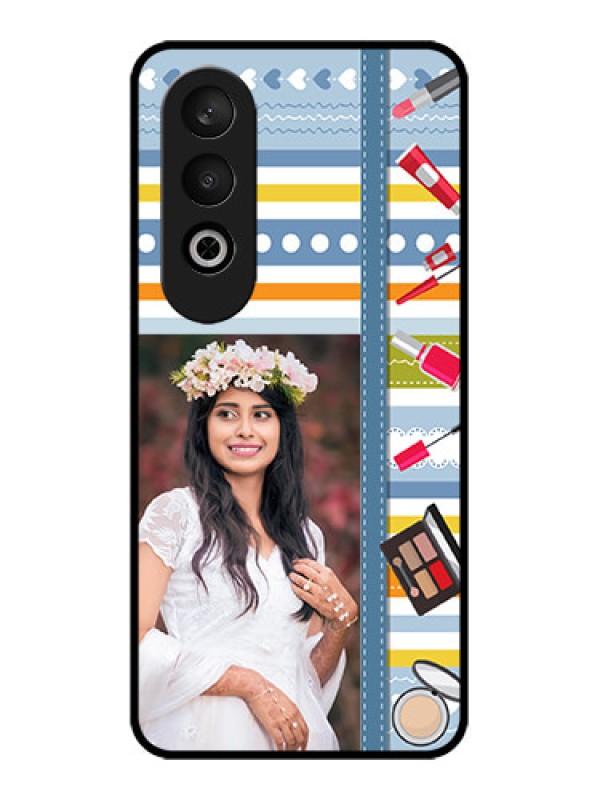 Custom OnePlus Nord CE 4 Custom Glass Phone CaseMakeup Icons Design