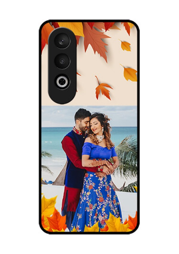 OnePlus Nord CE 4 Custom Glass Phone CaseAutumn Maple Leaves Design
