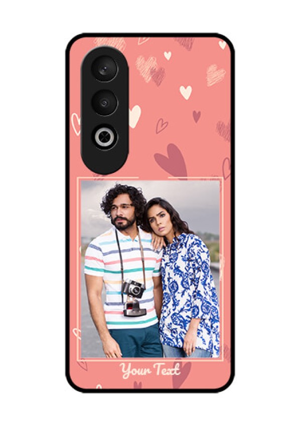 OnePlus Nord CE 4 Custom Glass Phone CaseLove Doodle Art Design