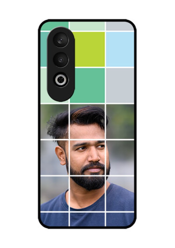 OnePlus Nord CE 4 Custom Glass Phone CaseWith White Box Pattern